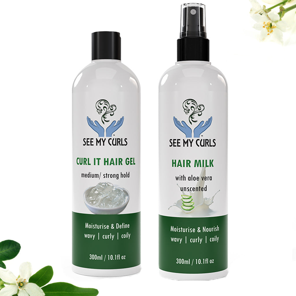 Hair Gel medium/ strong hold & Hair Milk Kit