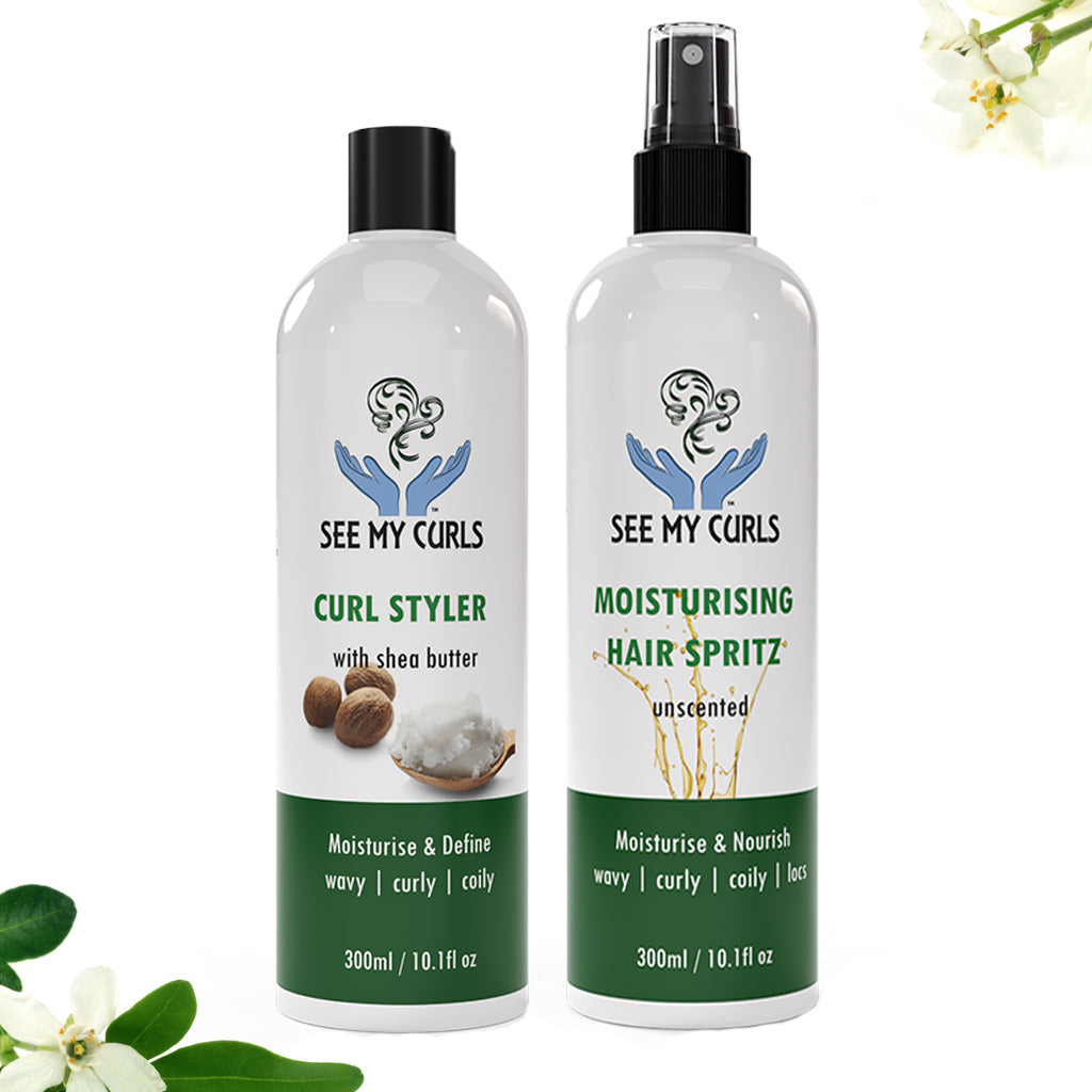 Curl Styler & Hair Spritz unscented kit