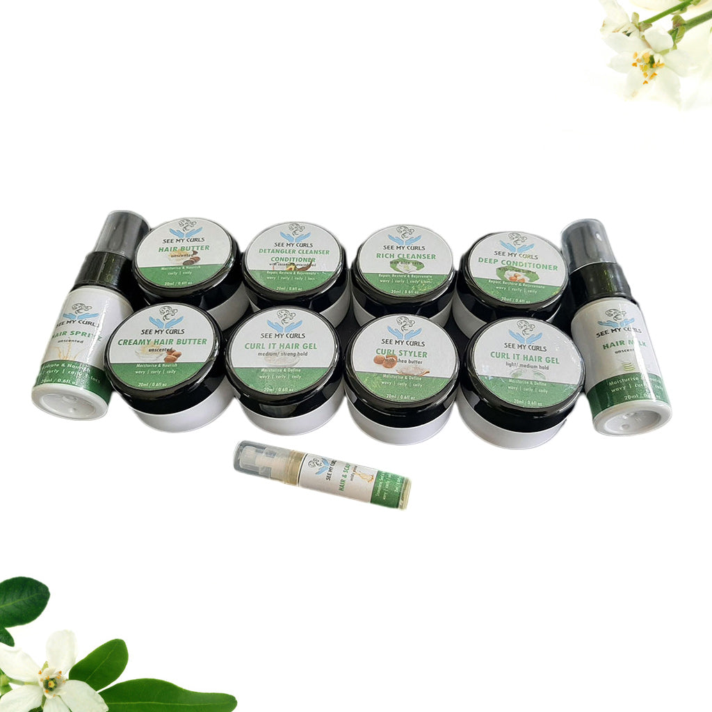 unscented sample hair care pack