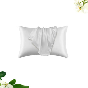White satin pillowcase for curly hair