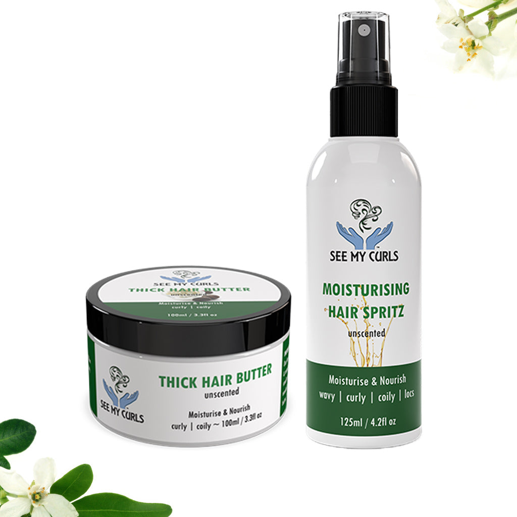 Thick Hair Butter & Hair Spritz unscented